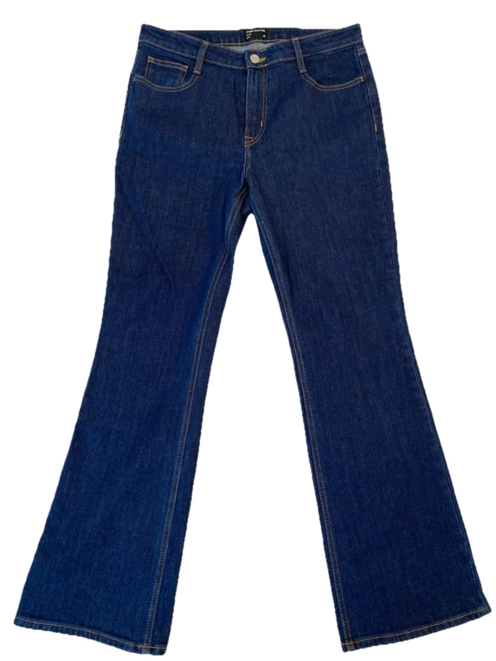 Frank and Oak Joan High Rise Bootcut Jeans Women's Size 30 Dark Wash